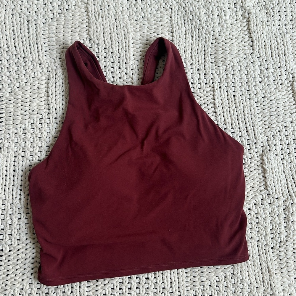 Athleta maroon workout top